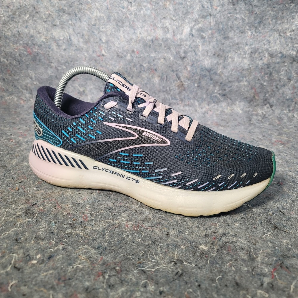 Brooks Glycerin GTS 20 Womens Size 10 B Blue Athletic Running Shoes Sneakers